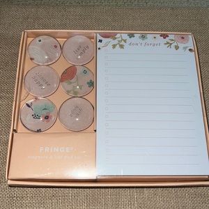 Fringe magnets & don’t forget list pad set